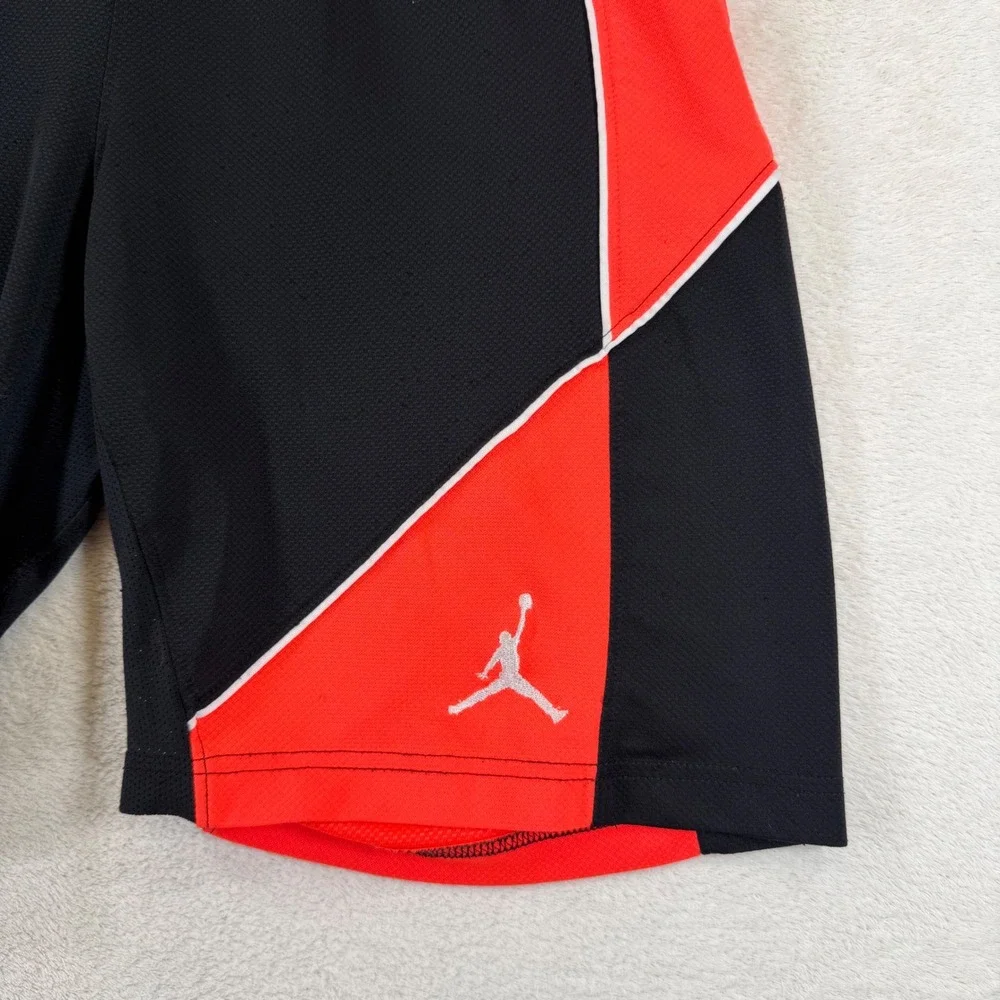 Jordan Dri-FIT Basketball Shorts Black/Red Infrared 23 Men's Sz Small 519683-011